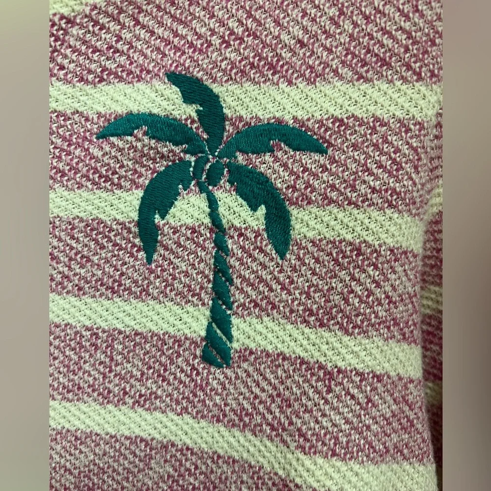 Old Navy- Youth Size: 14, Pink/White Palm Tree‎ Embroidered pull over, Pre-Owned